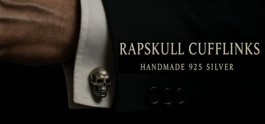 🖤 The Whisper of the Skull Gentleman: RAPSKULL 925 Silver Cufflinks Collection
