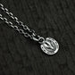 Wolf Horseshoe Pendant - 925 Sterling Silver Handmade