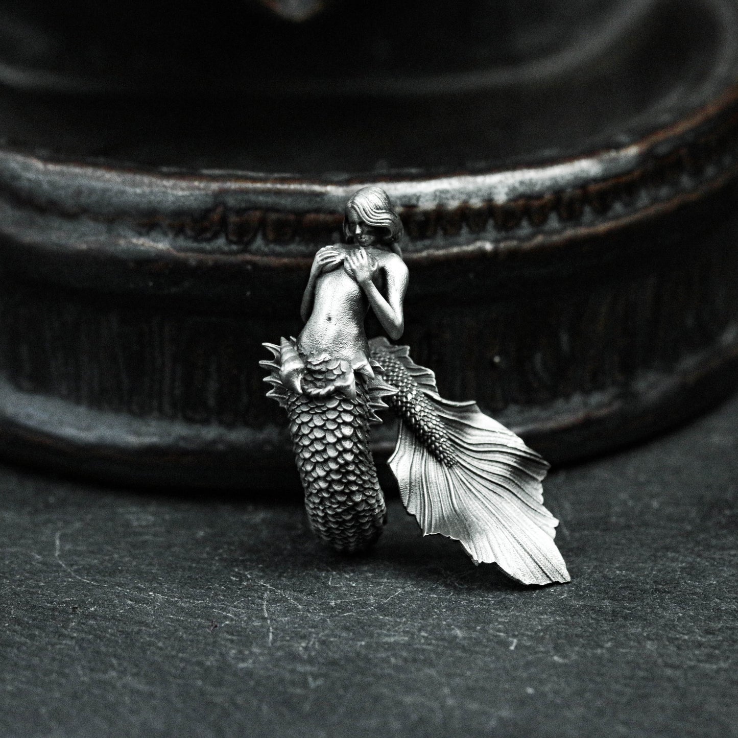 Serpent Mermaid Pendant - 925 Sterling Silver Handmade