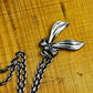 Ribbon Skull Pendant - 925 Sterling Silver Handmade
