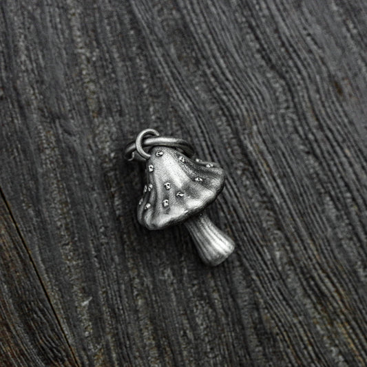 Mushroom Pendant - 925 Sterling Silver Handmade