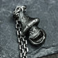 Evil Mushroom Head Pendant - 925 Sterling Silver Handmade