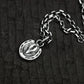 Wolf Horseshoe Pendant - 925 Sterling Silver Handmade