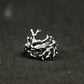 Twisted Antler Branch Ring - 925 Sterling Silver Handmade