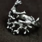 Twisted Antler Branch Ring - 925 Sterling Silver Handmade