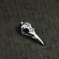 Broken Bird Skull Pendant - 925 Sterling Silver Handmade