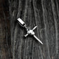 Heart and Dagger Pendant - 925 Sterling Silver Handmade