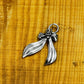 Ribbon Skull Pendant - 925 Sterling Silver Handmade