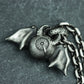Demon Wing Eyeball Pendant - 925 Sterling Silver Handmade