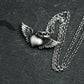 Winged Heart Pendant - 925 Sterling Silver Handmade