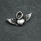 Winged Heart Pendant - 925 Sterling Silver Handmade