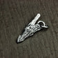 Demonic Dragon Head Pendant - 925 Sterling Silver Handmade