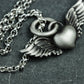 Winged Heart Pendant - 925 Sterling Silver Handmade