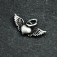 Winged Heart Pendant - 925 Sterling Silver Handmade
