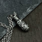 Skull Floral Bomb Pendant - 925 Sterling Silver Handmade