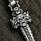 Baroque Sword Pendant - 925 Sterling Silver Handmade