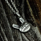 Stitched Bunny Face Pendant - 925 Sterling Silver Handmade