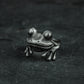 Smiling Frog Ring - 925 Sterling Silver Handmade