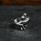 Smiling Frog Ring - 925 Sterling Silver Handmade
