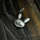 Stitched Bunny Face Pendant - 925 Sterling Silver Handmade