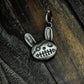 Stitched Bunny Face Pendant - 925 Sterling Silver Handmade