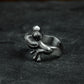 Smiling Frog Ring - 925 Sterling Silver Handmade