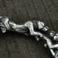 Twin Leopard Torque Bracelet - 925 Sterling Silver Handmade