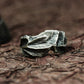 Cracked Earth 925 Silver Handmade Ring ¨C Rugged Terrain Band