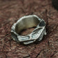Cracked Earth 925 Silver Handmade Ring ¨C Rugged Terrain Band
