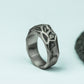 Necromancer¡¯s Seal 925 Silver Handmade Ring ¨C Dark Arcane Inscription