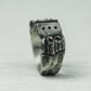 Ironclad Shield 925 Silver Handmade Ring ¨C Medieval Studded Band