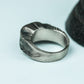 Handcrafted Owl Skull Ring 925 Silver