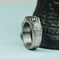 Gridlock 925 Silver Handmade Ring ¨C Industrial Metal Engraving