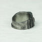 Relic Skull 925 Silver Handmade Ring ¨C Aged Occult Warrior Design