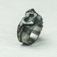 Relic Skull 925 Silver Handmade Ring ¨C Aged Occult Warrior Design