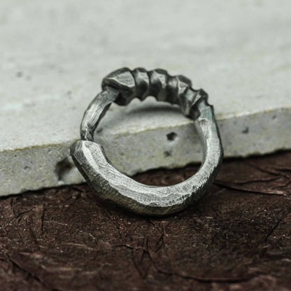 Fanged Bite 925 Silver Handmade Ring ¨C Gothic Claw Design