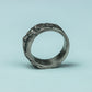 Brickwork 925 Silver Handmade Ring ¨C Industrial Engraved Band