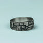 Brickwork 925 Silver Handmade Ring ¨C Industrial Engraved Band
