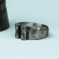 Handcrafted Silver Broken Pillar Ring Warrior Motif