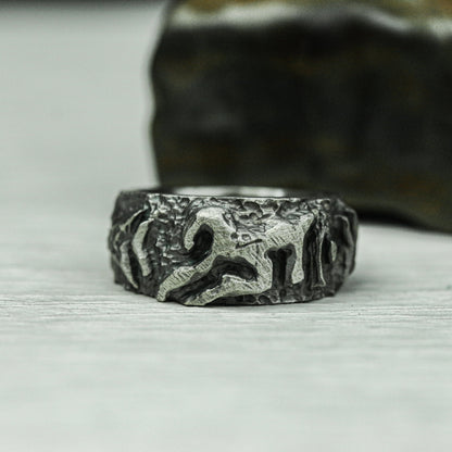 Eldritch Horror 925 Silver Handmade Ring ¨C Occult Monster Design
