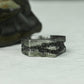 Obsidian Edge 925 Silver Handmade Ring ¨C Modern Geometric Band