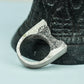 Obsidian Core 925 Silver Handmade Ring ¨C Brutalist Minimalist Band