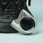 Obsidian Core 925 Silver Handmade Ring ¨C Brutalist Minimalist Band