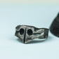 Handcrafted Owl Skull Ring 925 Silver