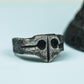 Handcrafted Owl Skull Ring 925 Silver