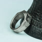 Gridlock 925 Silver Handmade Ring ¨C Industrial Metal Engraving