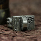 Mech Relic 925 Silver Handmade Ring ¨C Industrial Engraved Band