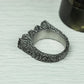 Jagged Edge 925 Silver Handmade Ring ¨C Brutalist Rough Finish