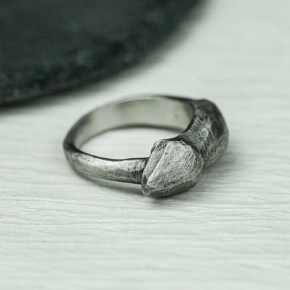 Leaf Whisper 925 Silver Handmade Ring ¨C Nature-Inspired Statement