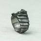 Relic Skull 925 Silver Handmade Ring ¨C Aged Occult Warrior Design